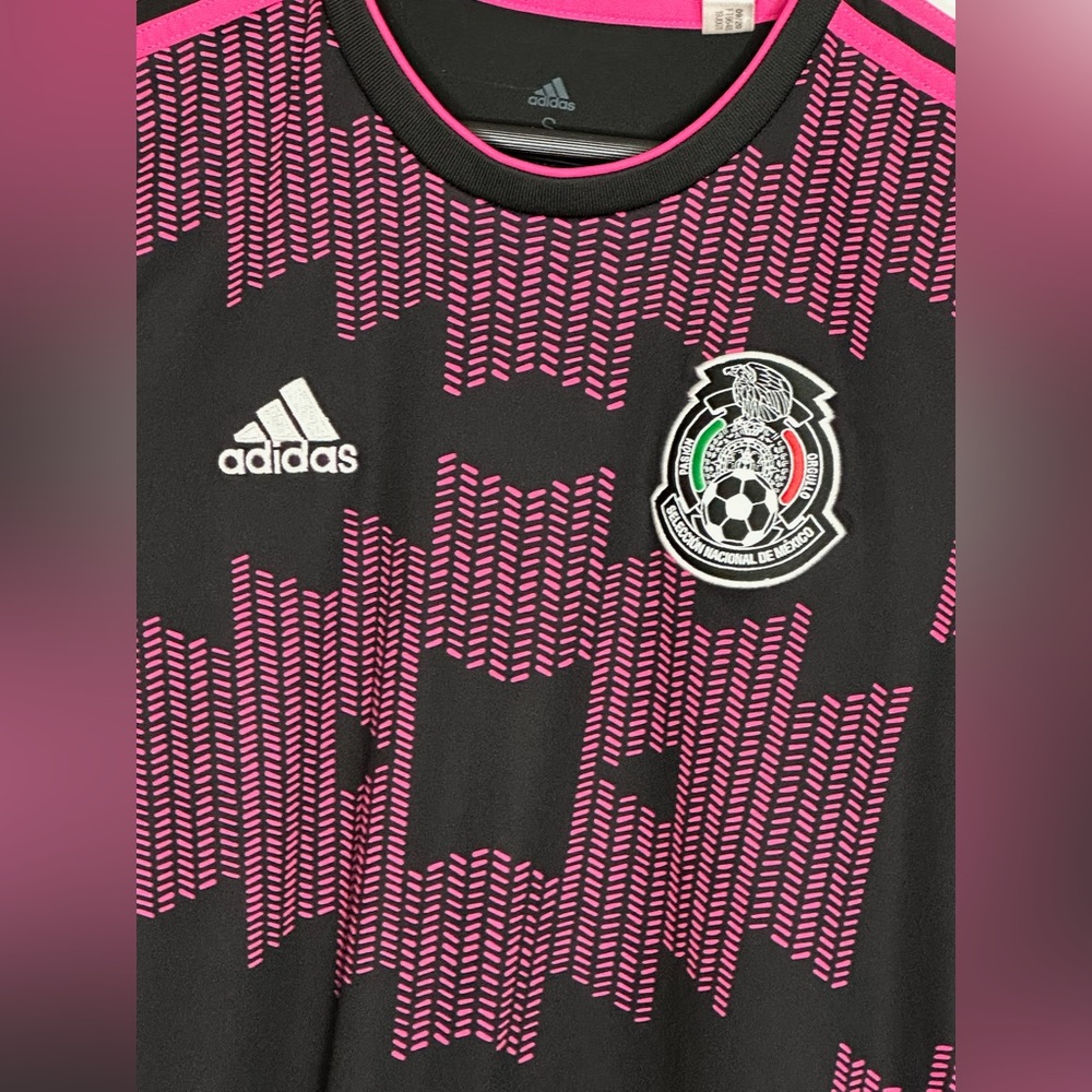 Adidas Mexico National Team Black Pink Aeroready Soccer Football Jersey Small - Picture 2 of 9